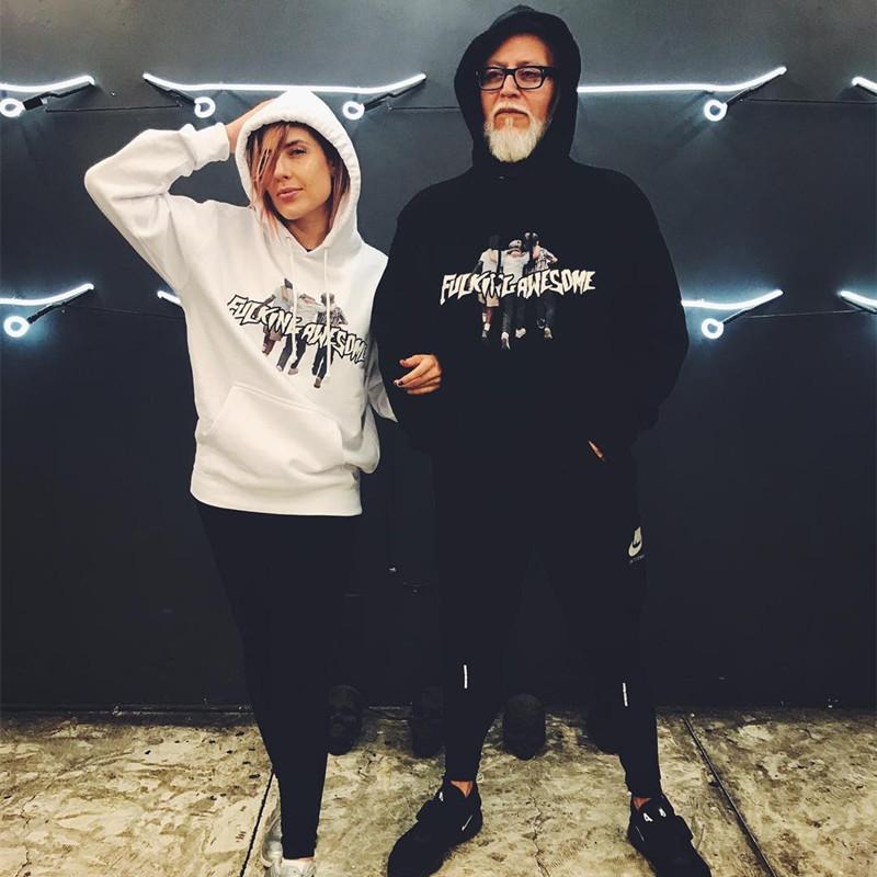 

Men' Hoodies & Sweatshirts Brand Hoody Fucking Awesome And Women' Friends Three Brothers Printed Winter Fleece Hoodie Jacket, Red