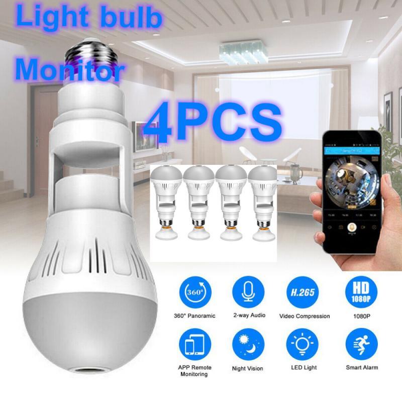

360Â° Panoramic Wifi Camera E27 Light Bulb HD 1080P Security Night Dome Webcams