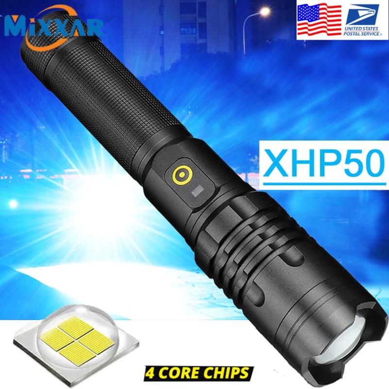 

Drop XHP50 LED Aluminum Alloy USB Rechargeable Camping Light Hidden Input Output Interface Flashlights Torches