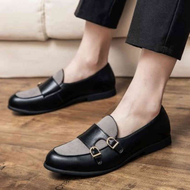 

dress shoes shallow male seam double plaid buckle casual shoes plutonium material comfortable versatile sale ks028 ebgz, Black