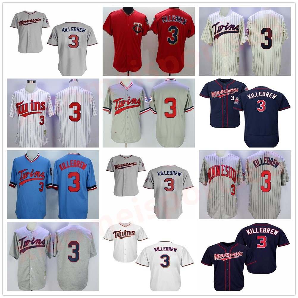 

Retro Women kids Men Vintage 3 Harmon Killebrew Baseball Jersey Team Color Flexbase Cool Base Pinstripe Pullover Embroidery 1969 1972 1987 1991 Retire, As shown