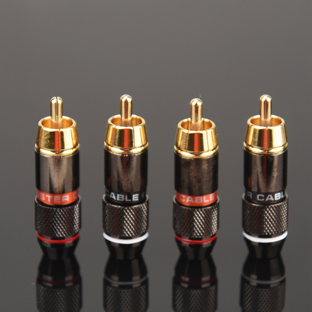 

hifidiy live 4pcs/set audio signal input rca plug cable wire gold plated amplifier front stage diy speaker stereo headset repair