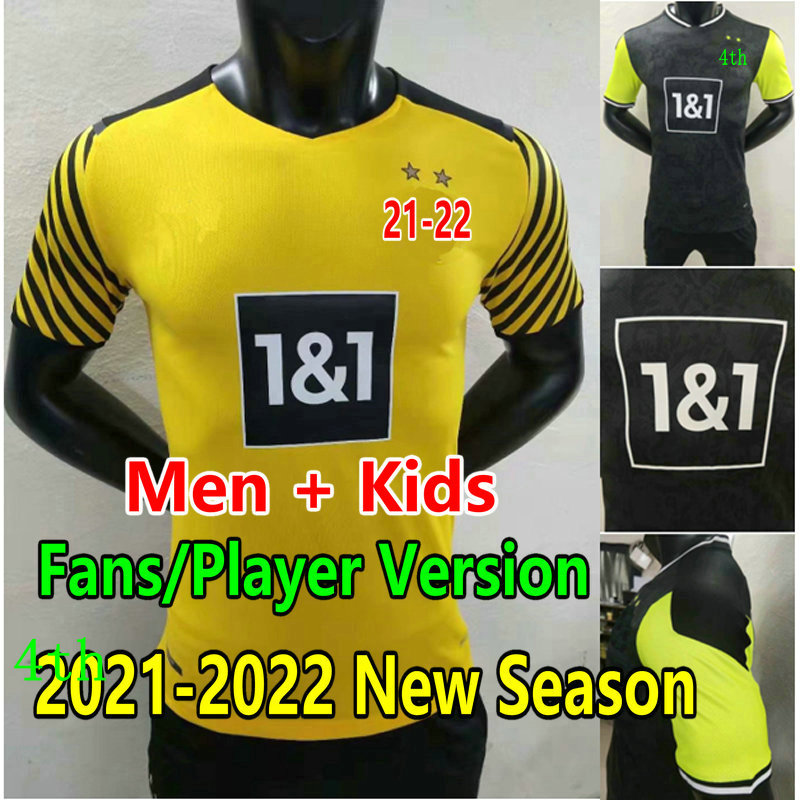 

Fans Player Version HAALAND REUS soccer jersey 2021 2022 REYNA KAMARA HAZARD BRANDT football shirts MALEN DAHOUD BELLINGHAM HUMMELS men kids kit maillot de foot, Player 21/22 home