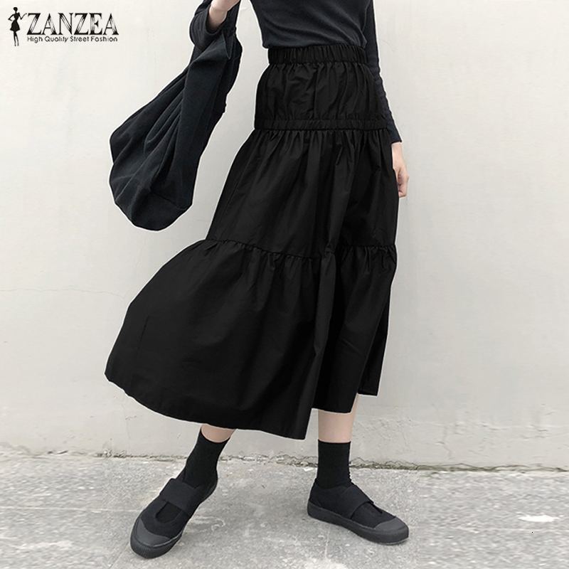 

Skirts Stylish Summer Women High Waist Solid Ruffles Skirt Jupe Casual Patchwork Faldas Saia Party Vestido Femme QQT6, Navy