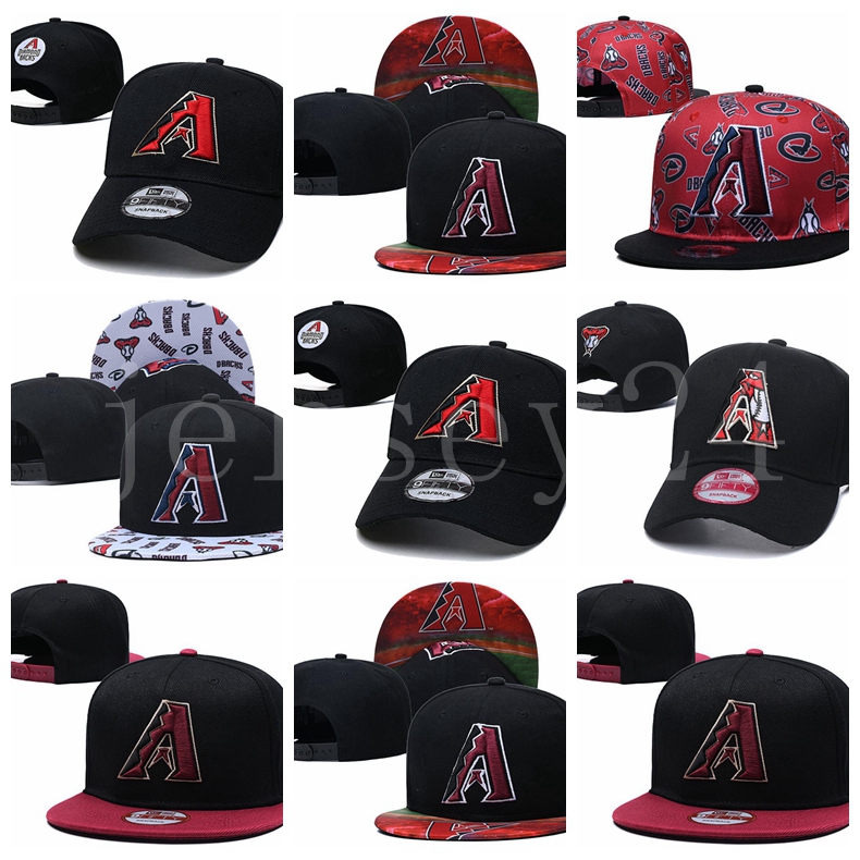

Snapbacks Arizona Diamondbacks hat Outdoor Fashionable Summer Fits Baseball Truck Cap, Black;white