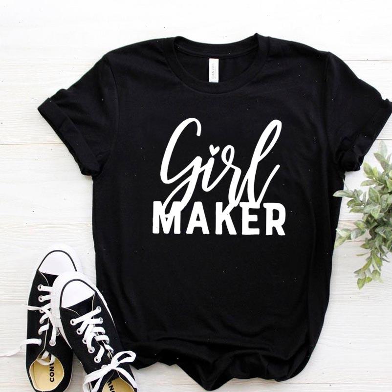 

womens t shirt girl maker women tshirt cotton casual funny gift for lady yong 6 color drop ship s, White