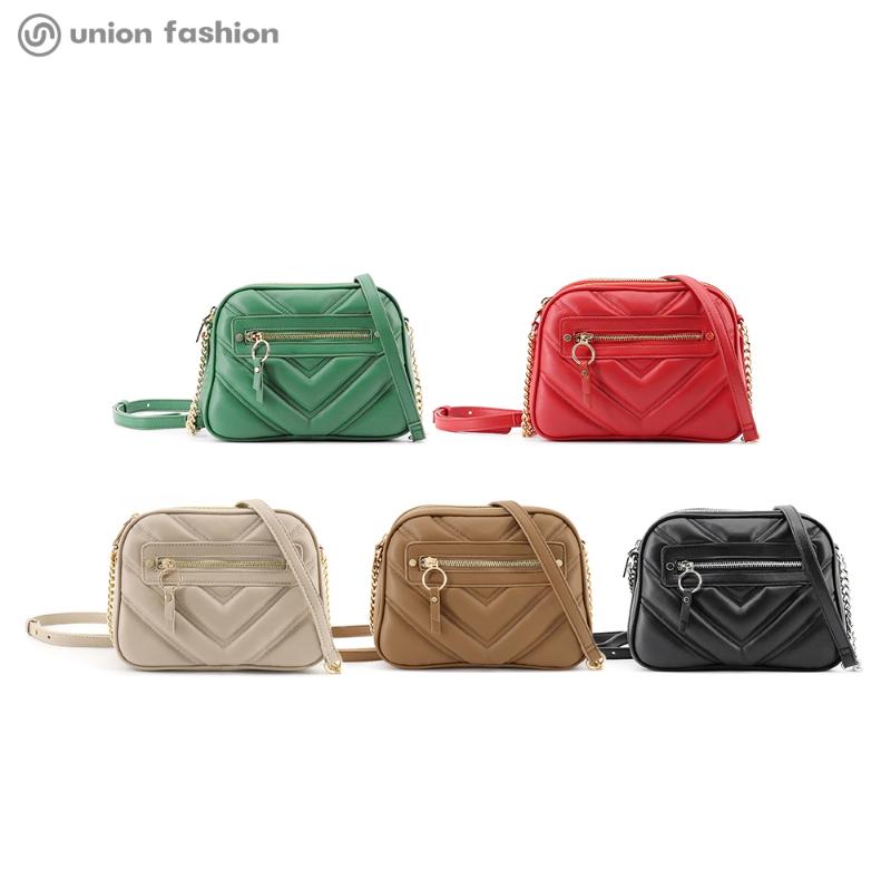 

Luxury Artificial Leather Zipper Square Quilted Small Crossbody Bags Women Handbags Evening