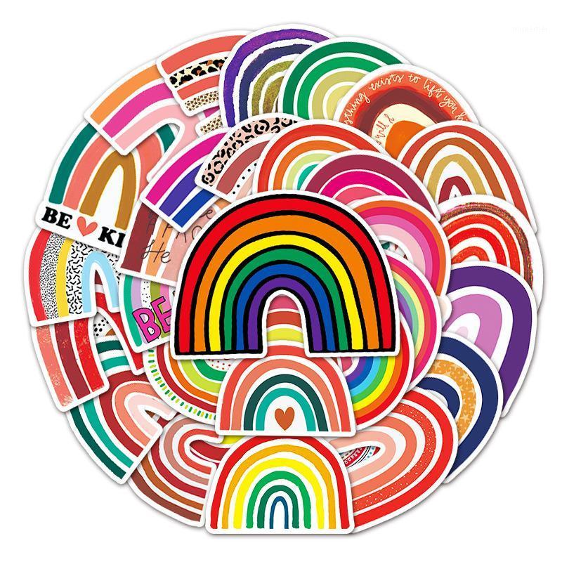 

Gift Wrap 50Pcs Rainbow Bridge Suitcase Sticker Laptop Scooter Guitar Car Fridge Children's Toy Scrapbook Animated