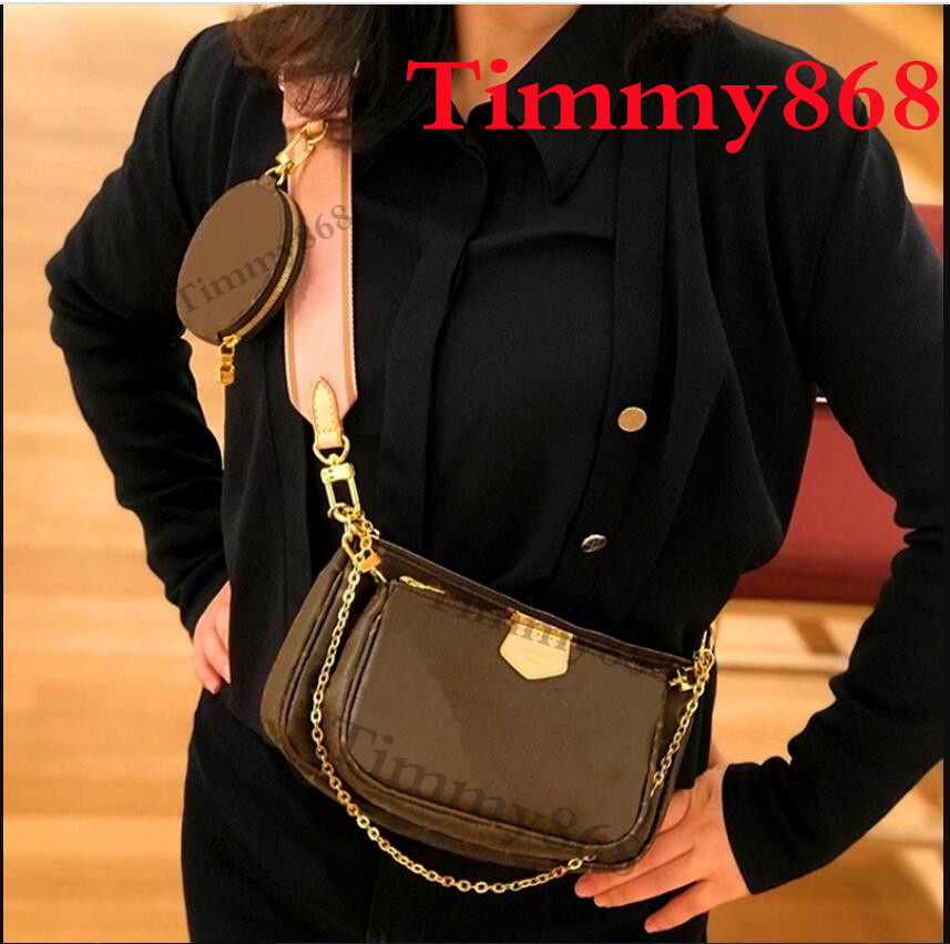 

High quality Multi Pochette purse Women Bags Crossbody 3 Pcs set Purses Floral Chains Wallet clutch shoulder messenger woman cross body Handbag LB73, Box (not sell separately box)