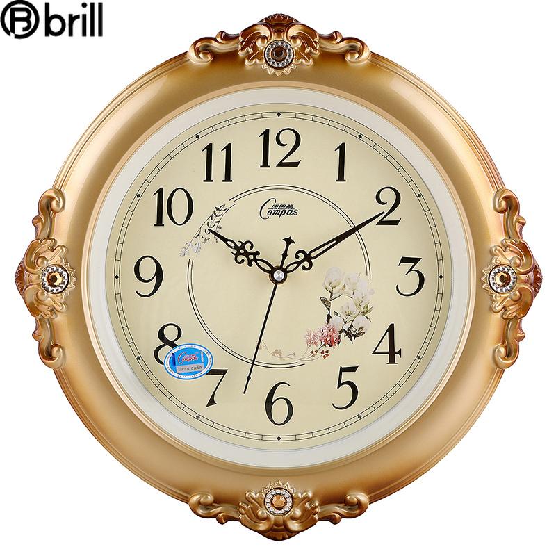 

Europe Wall Clock Vintage Luxury Shabby Chic Clocks Living Room Watch Office Style Decorations For Home Unique Gift