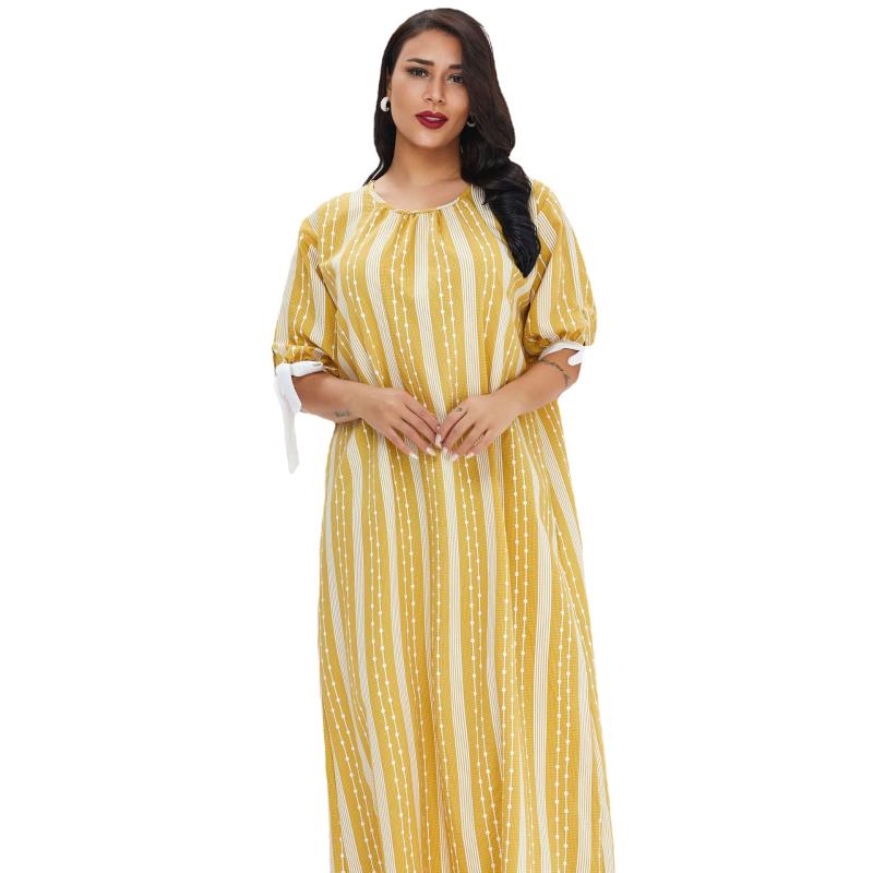 

Ethnic Clothing Muslim Fashion Women Dress Pajamas Summer Arab Robes Plus Size Vestidos Middle Eastern Arabia Dubai Abaya Turkey Robe Donsig