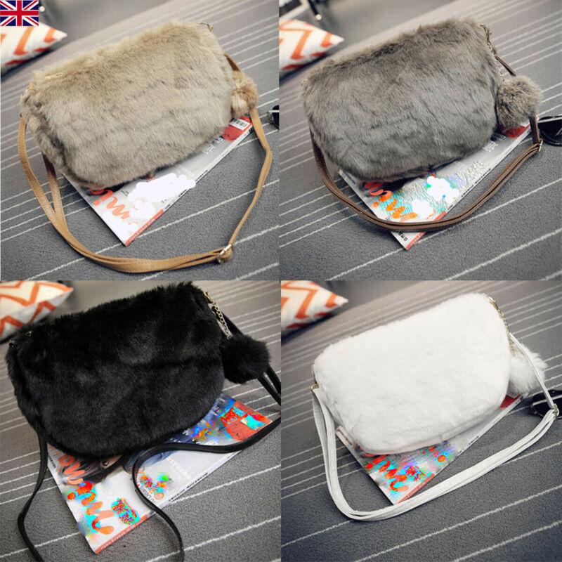 Duffel Bags Fashion Women Cross Over Body Bag Ladies Shoulder Faux Fur Handbag Purse Messenger Lady Travel-image-700795637