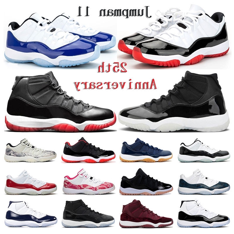 

Bred 11 jumpman 11s men basketball shoes 25th Anniversary Space Jam Concord Gamma blue low navy snakeskin womens trainers sports sneakers, 1 concord