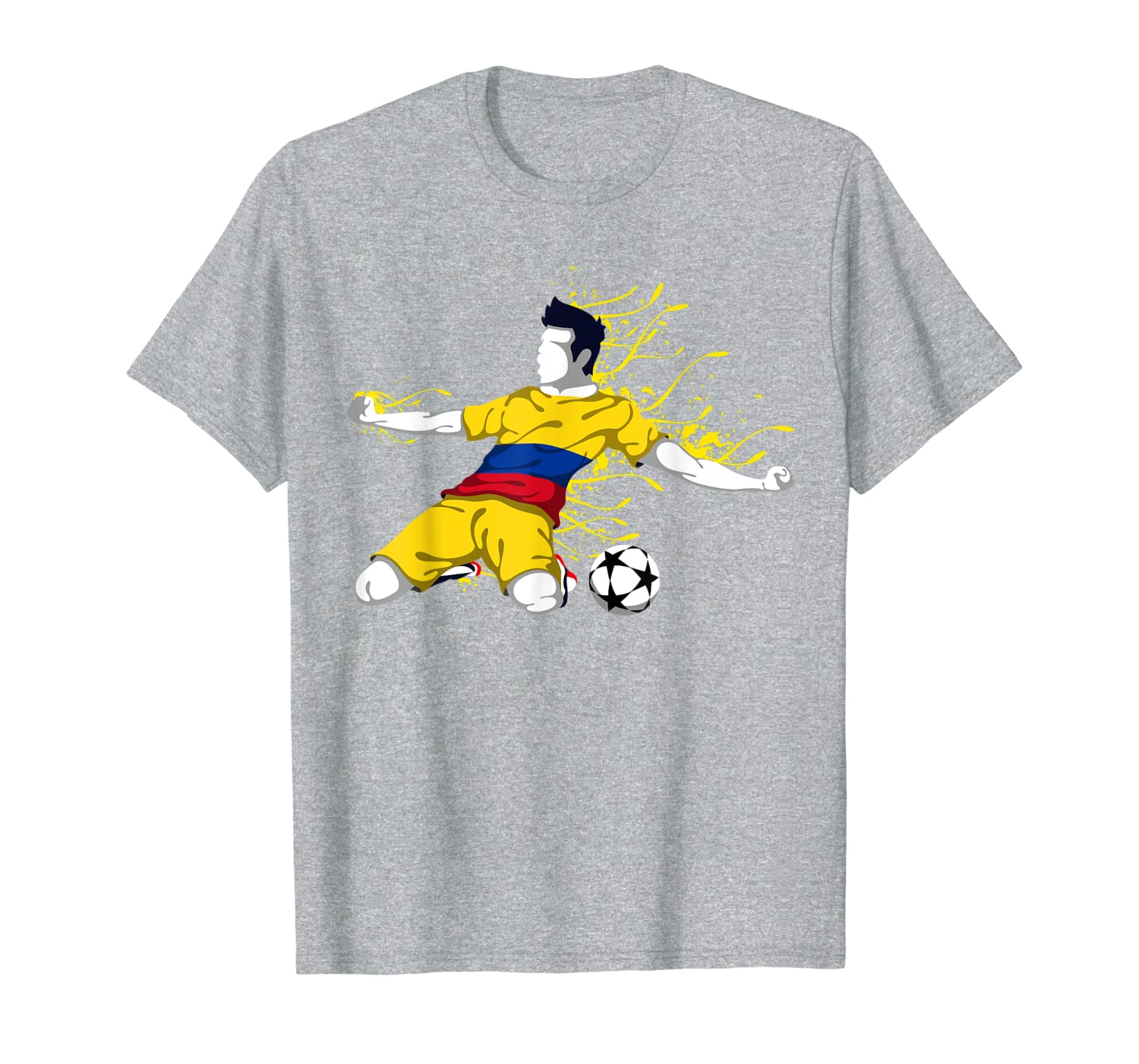 

Colombia National Soccer Team Jersey Colombian Football T-Shirt, White;black