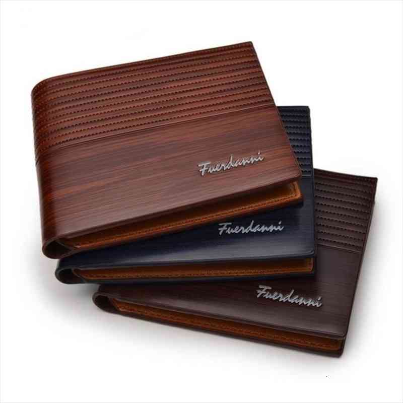 

vintage men leather brand wallet short slim male purses money clip credit card dollar price portomonee carteria, Red;black