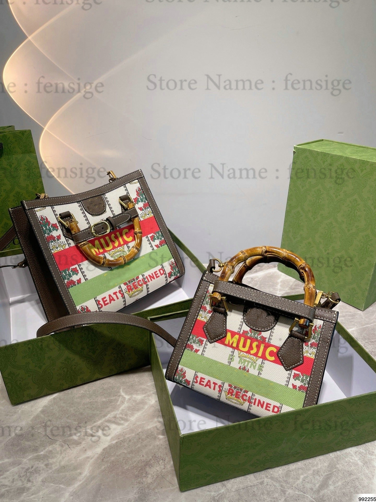 

Diana Bamboo Ophidia Tote 655658 Bag Ostrich Python Beige Canvas Leather Vintage Shoulder Italy Brand Womens Designer Handbag Bags 660195, Others