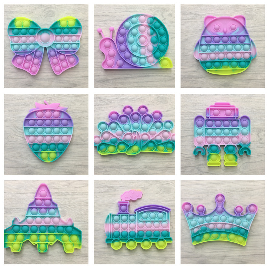

Fidget Toys Multiple styles Macaron color Anti-stress Push Bubble Sensory Toy Autism Special Needs Decompression Relax Pressure