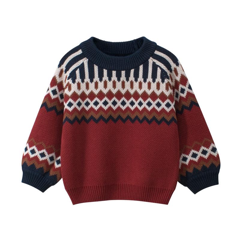 

Pullover Fashion Fall Winter Kids Girls Sweet Sweaters Baby Autumn Knitted Clothes Christmas Korean Children Knitwear Tops 0-6Years, 3183
