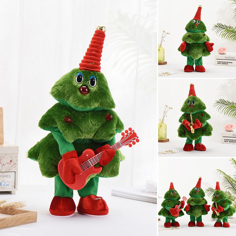 

Christmas Decorations Dancing Tree Toy With Simulation Guitar Electric Soft Plush Doll Parent-children Interaction Gift For Kid