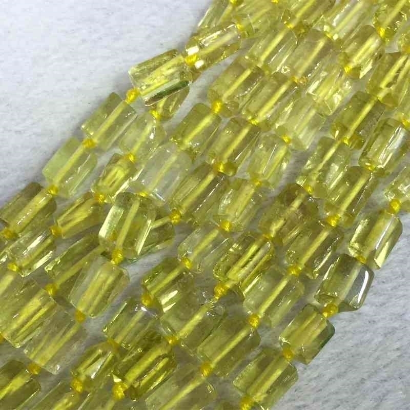 

Natural Genuine Clear Yellow Lemon Quartz Crystal polish Nugget Form Loose Smooth Beads 6-8mm 05386