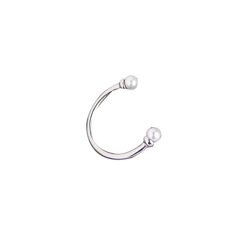 

Cluster Rings 925 Standard Sterling Female Ring INS Niche Simple Fashion Open Smile Pearl Wholesale Lots Bulk