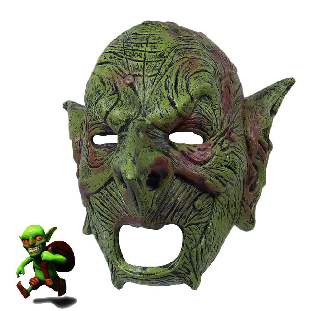 

Goblin Mask Evil Orc Masks Greepy Gnome Face Masques Latex Mascarillas Goblinoid Mascaras Halloween Costume Carnival Helmet Prop