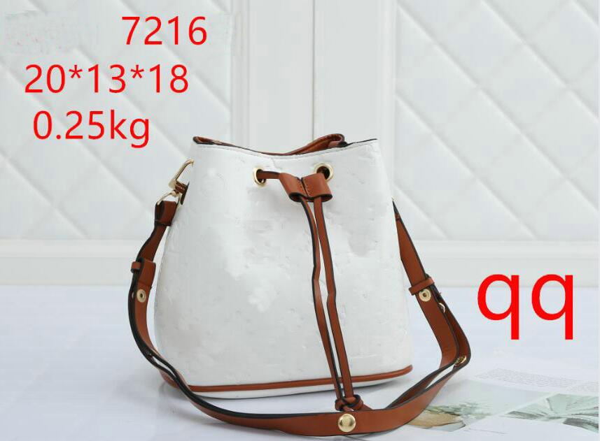 

Women Handbags Purses BucketBag High Quality Leather Shoulder Bag CrossbodyBags Lady Handbag Purse Tote Bags 7216# k 20x13x18cm, Black