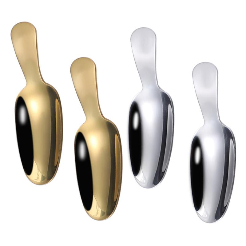 

Spoons 4pcs Tea Scoops Exquisite Teaspoons Practical Ice Cream (Assorted Color)