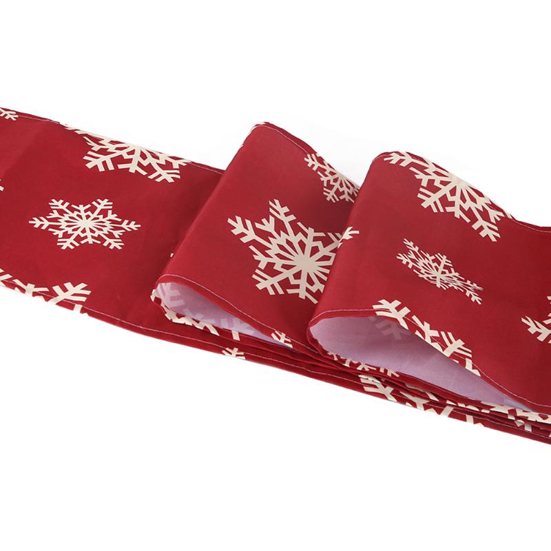 

Christmas Decorations 1pc Table Banner Snowflake Pattern Runner Dinning Decor