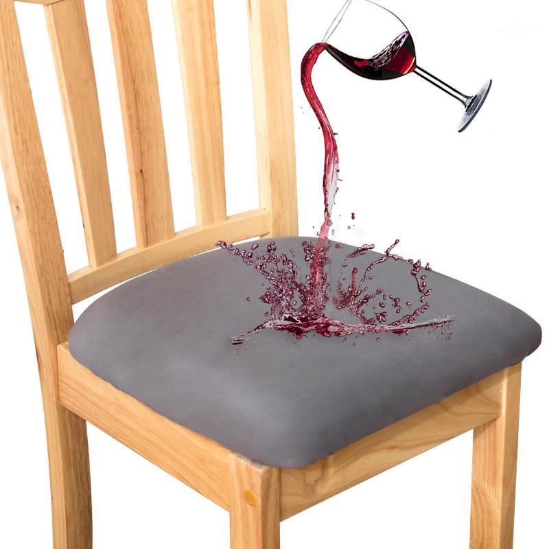 

Waterproof Dining Chair Covers Non-slip Seat Case Cover With Button For Home Decoration Restaurant El