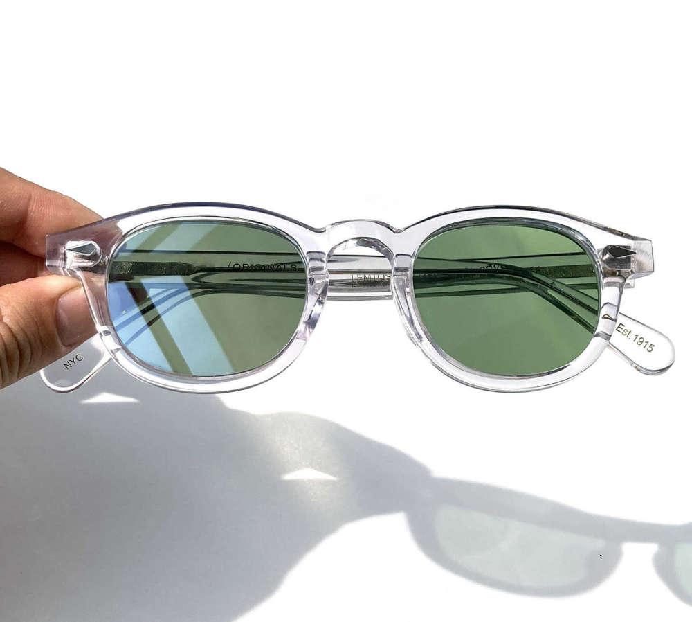

Lemtosh Johnny Depp Style HQ Eyewear Green G15 Lens Profsional Customize Prcription Myopia Progrsive Sunglass UV400, White;black
