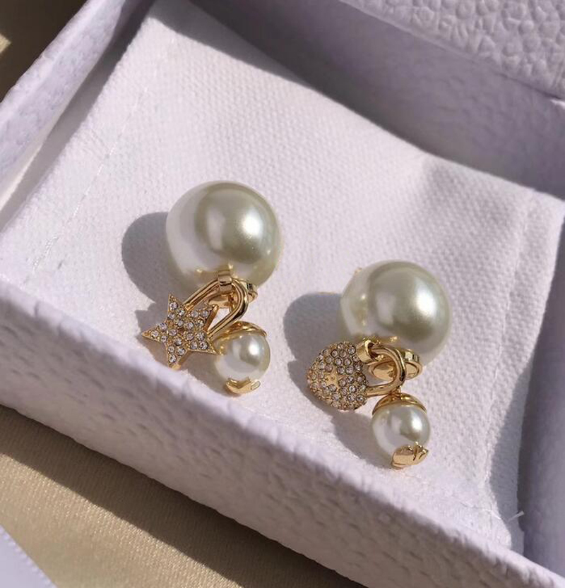 

Fashion Brand Gold Color Heart Star Charm Dangle Stud Earrings Hip Hop Jewelry Earring Luxury Designer Bijoux For Women Lady Wedding Party G, Golden