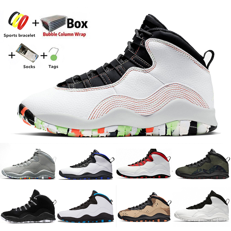 

10 10s Mens Basketball shoes Cool Grey Dark Smoke Woodland Desert Camo Ember Glow Light I'm back Orlando Powder Blue Seattle Westbrook men trainers sports sneakers