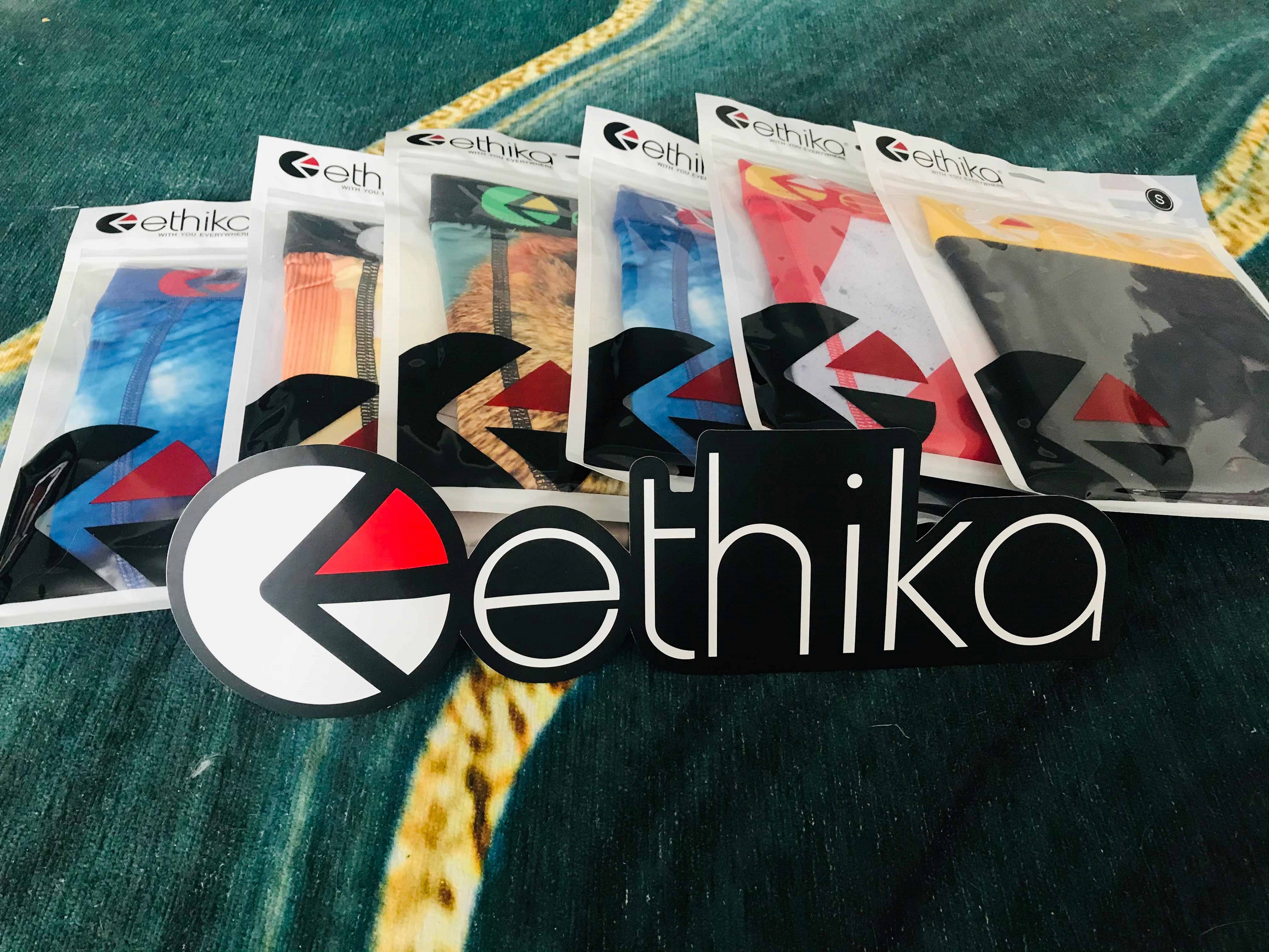 

100% Cotton Ethika Breathable Underpants Soft Mens Boxers Brief Letter Underwear For Men Sexy Male Shorts Boxer beach pants Quick Dry, Maxied color(underwear+bag+stickers)