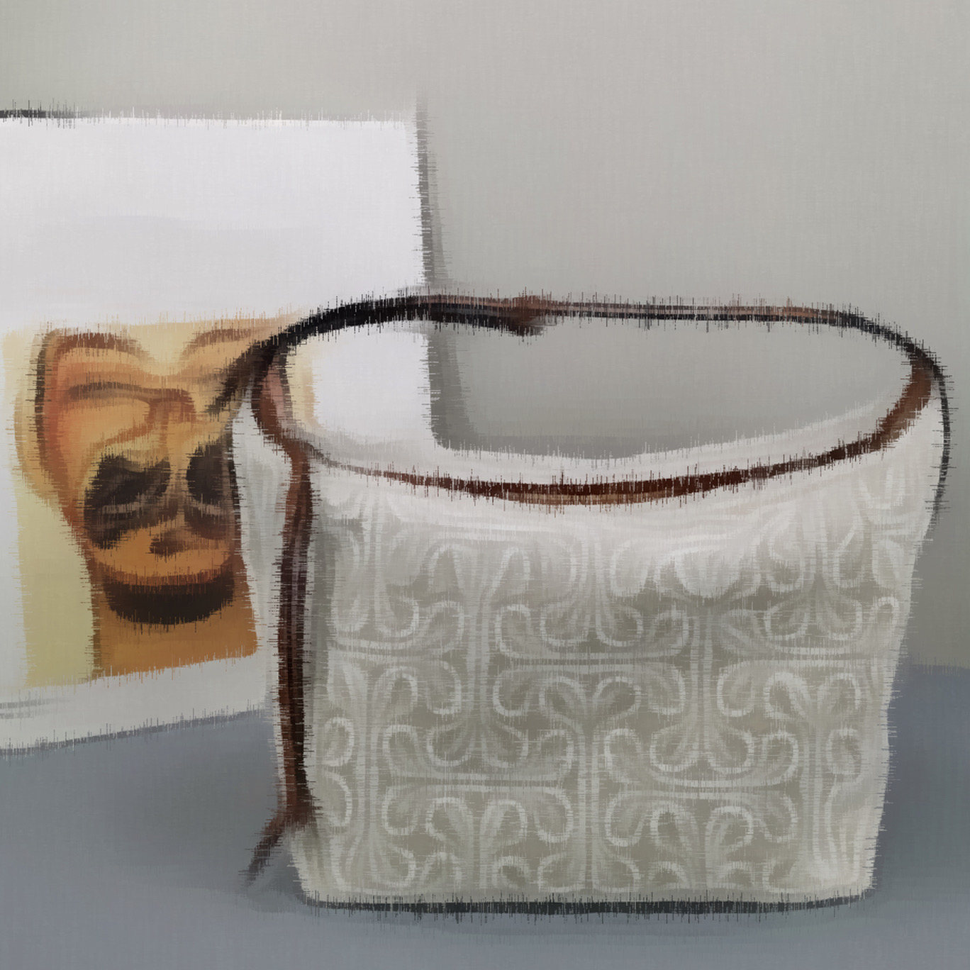 

Senior Classic Ladies Design Printed Embroidered CUBI Lunch Box Bag One-shoulder Armpit Bags Simple Package Retro Lar, Cream