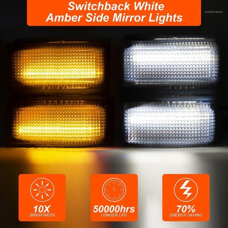

Emergency Lights 2pcs LED Switchback Side Mirror Marker Running & Turn Signal Light Flowing For 08-16 F250 F350 F450