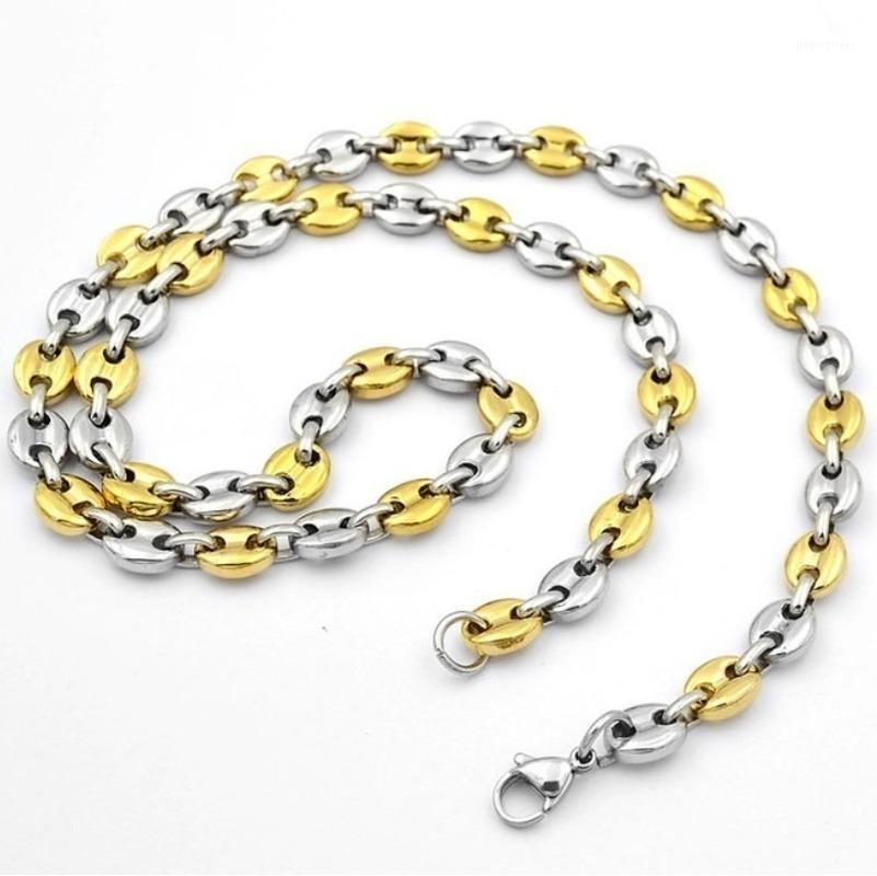 

Fashion Hip Hop Style Coffee Bean Chain Necklace Rock Men Party Wedding Punk Jewelry Gift Chains