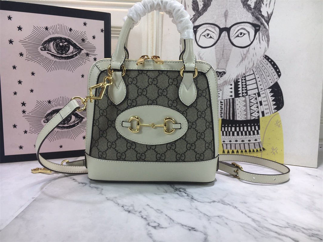 

Luxury Beige White Jacquard Leather Small Top Handle Bag shoulder Bag Size:20/18/7cm