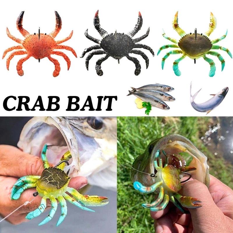 

1/3Pcs Smash Manic Crab Fishing Bait 3D Simulation Tackles Blackfish Tarpon Saltwater Lure Artificial Lures Hooks Party Favor