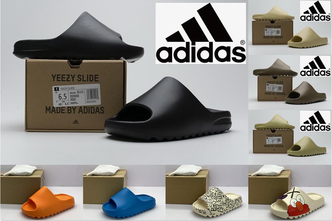

adidas Kanye West Slipper yeezy yezzy yeezys Slide Clog Sandal Foam Runner Black MXT Moon Grey Slippers Women Mens Tainers bone 450 Designer Beach Sandals Shoes, 19