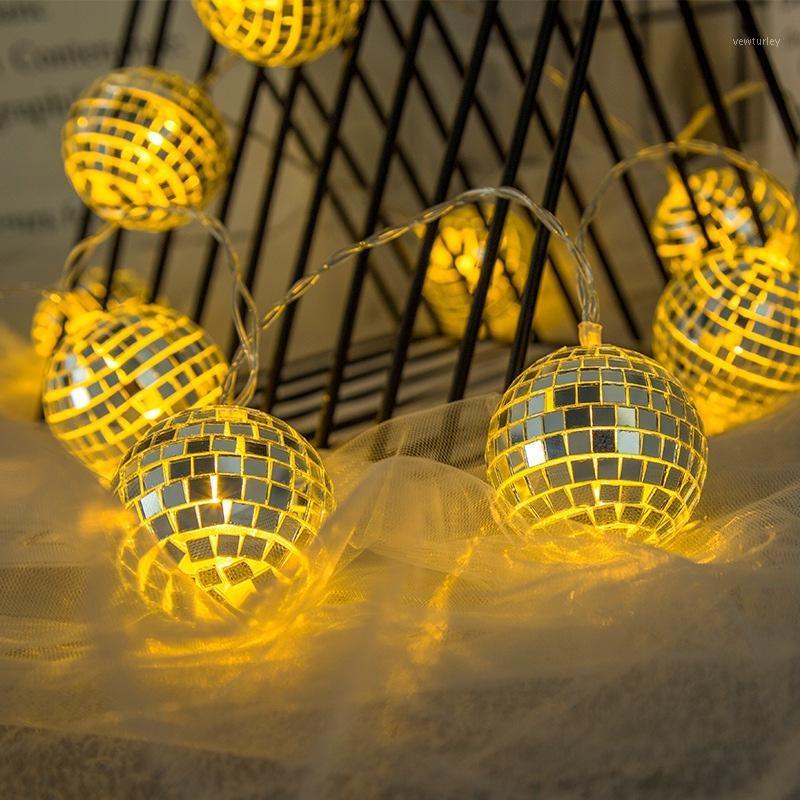 

Party Decoration LED String Light Disco Mirror Ball Decorative Fairy Lights For Holiday Wall Window Tree Yard Kids