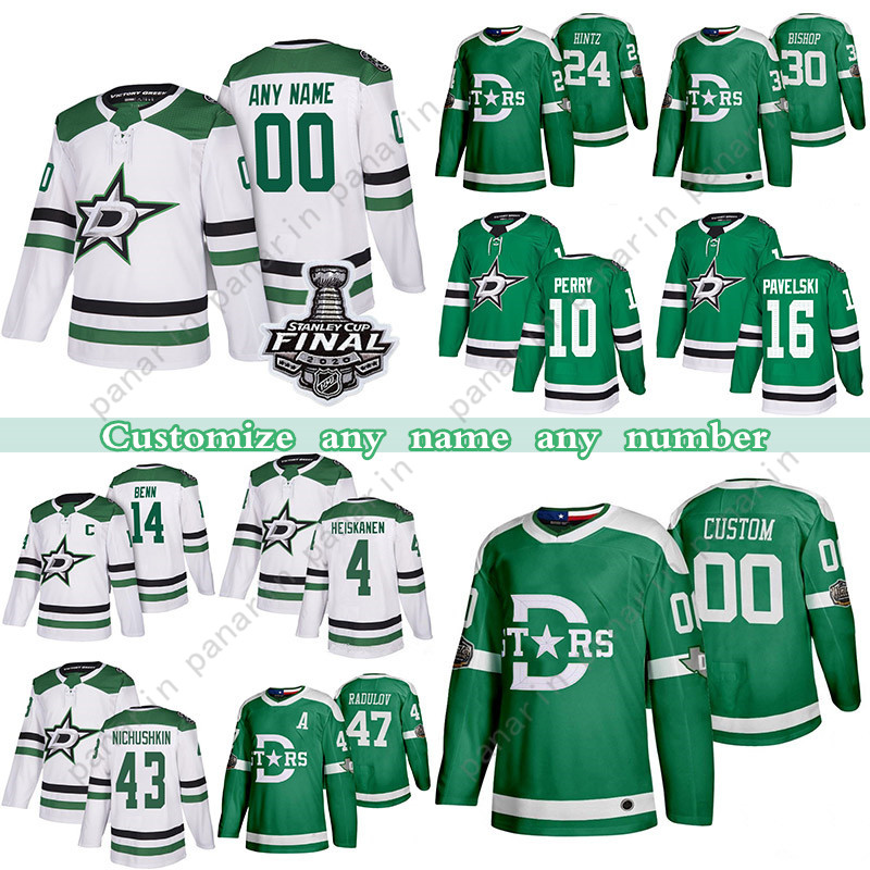 

Custom Dallas Stars hockey jerseys 91 Tyler Seguin 16 Joe Pavelski 30 Ben Bishop 4 Miro Heiskanen any number and name, White