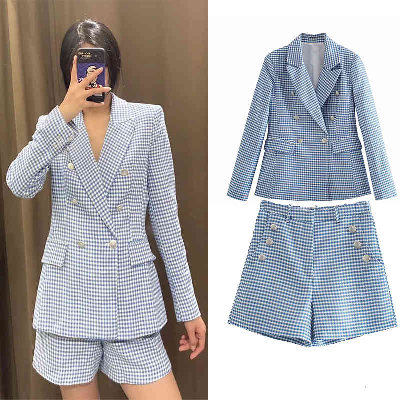 

Women's Down & Parkas 2021 women's retro autumn and winter ladies pants suit houndstooth casual loose short jacket 5ZL6, Black