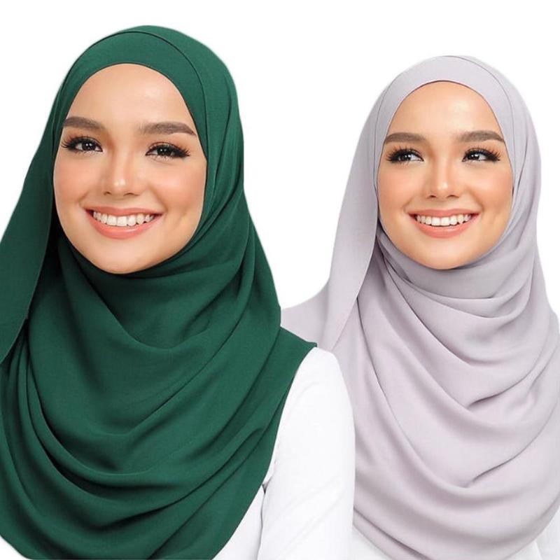 

Pearl Chiffon Bubble Monochrome Bubble Scarf High Direct Quality Selling Hijab Sales Ethnic Factory 2021