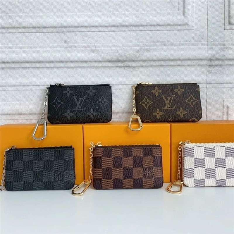 

LV LOUIS HOT VITTON Luxury KEY POUCH POCHETTE CLES Designer Fashion Womens Mens Credit Card Holder Coin Purse, Red;black