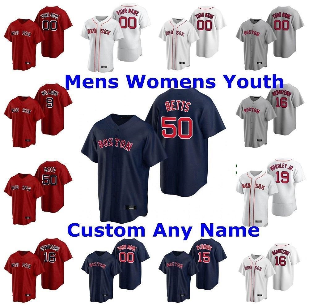 

Boston 20 21 Men Women kids Mookie Betts Baseball Jerseys Andrew Benintendi Ted Williams Brandon Workman Nathan Eovaldi Red Sox jersey, Blue;black