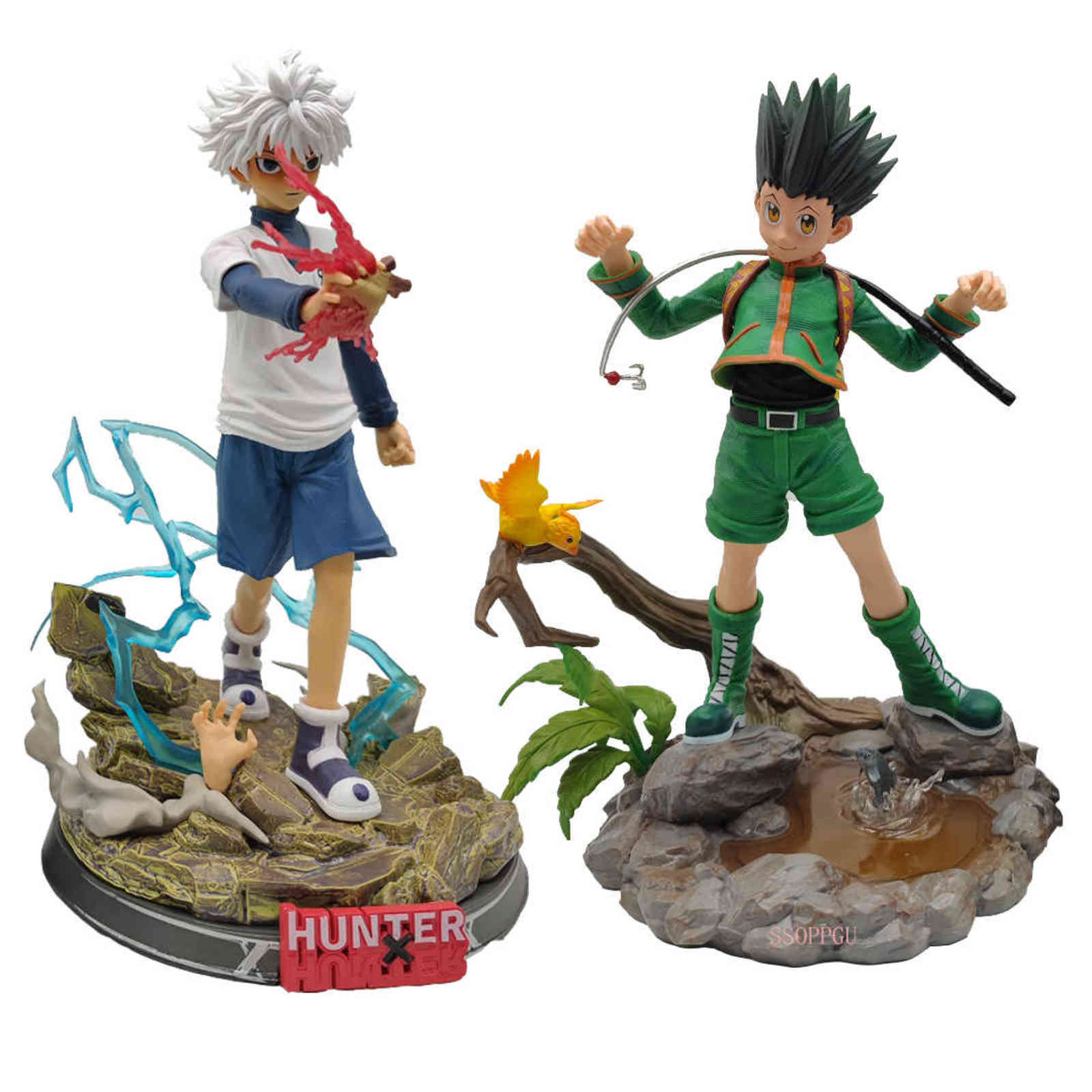 

Hunter x Hunter Gon Freecss Killua Zoldyck Figma Anime PVC Action Figure Toy GK Game Statue Figurine Collection Model Doll Gift H1105, No retail box