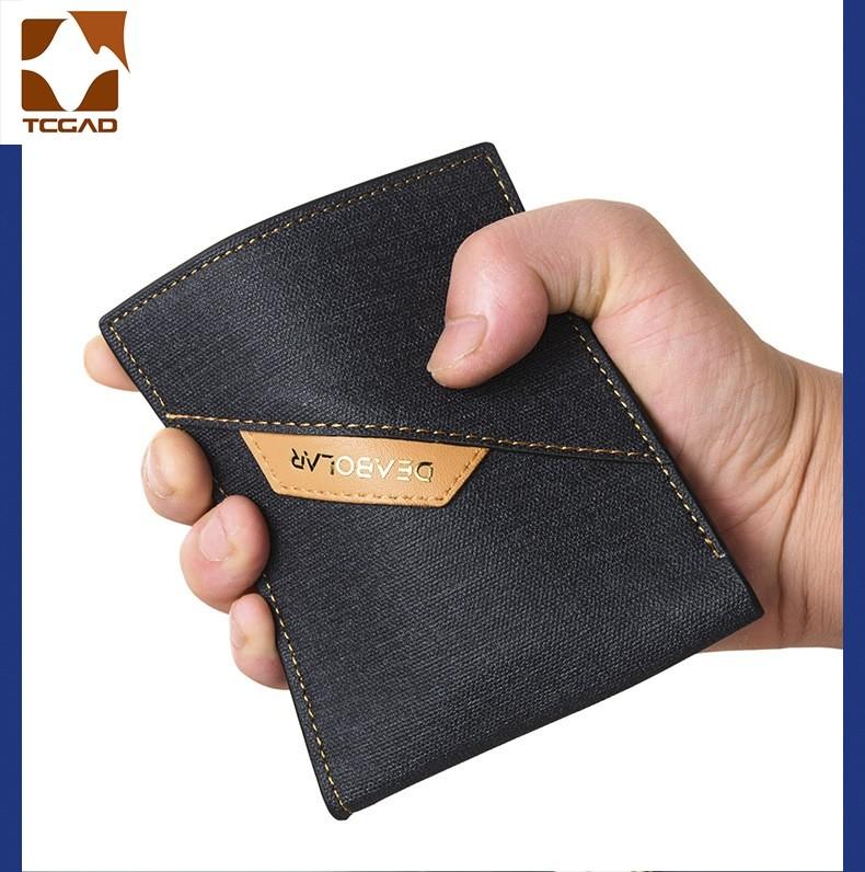 

Men's Wallet Leather Billfold Slim Hipster Porte Feuille Homme /ID Holders Inserts Coin Purse Luxury Foldable Wallets, Red;black