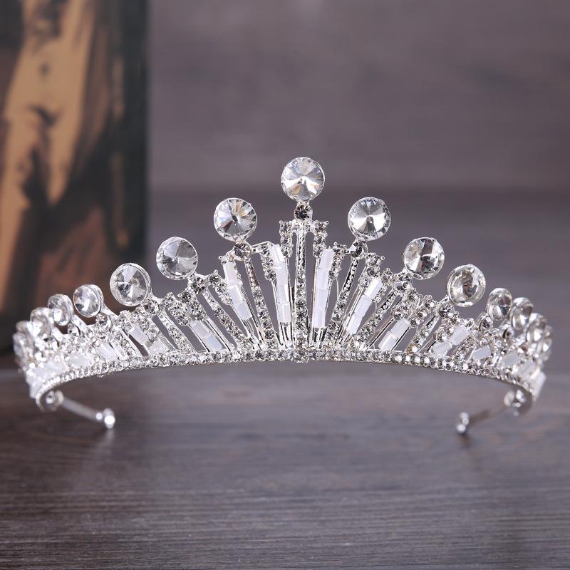 

Hair Clips & Barrettes Trendy Silver Color Tiaras Crowns For Bridal Wedding Women Crystal Rhinestone Jewelry Queen Princess Ornaments Pagean, Golden;silver