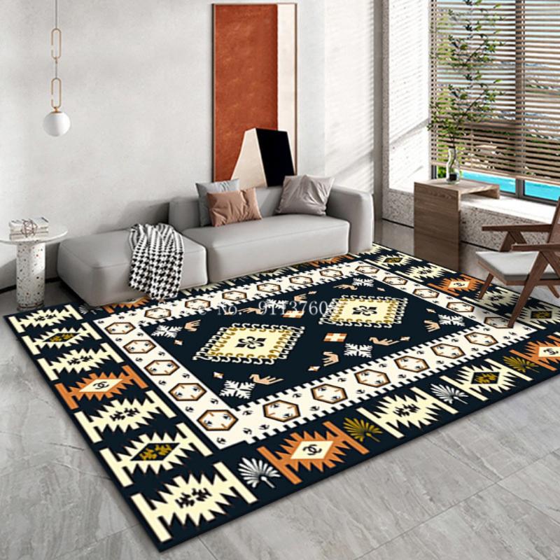 

Carpets European Style Carpet Retro Luxury Printing Floor Mat Living Room Home Rugs Bedroom Decor Non-Slip Area Rug Various Size, 03